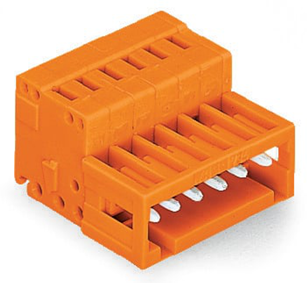 Wago 734-340/034-000 1-conductor male connector, CAGE CLAMP®, orange