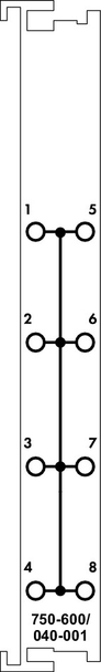 Wago 750-600/040-001 End Module, 8*N