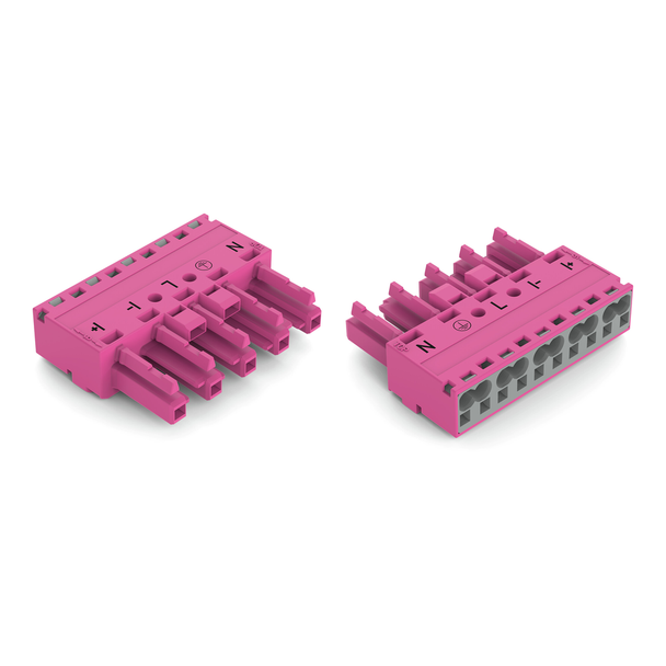 Wago 770-285/080-000 Socket, 5-pole, pink