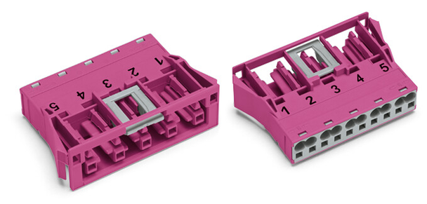 Wago 770-785 Snap-in socket, pink