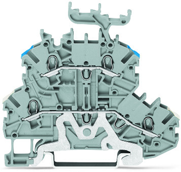 Wago 2000-2228 Double-deck terminal block, Shield/through terminal block, gray