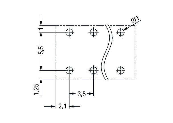Wago 2086-1104 THR PCB terminal block, push-button 1.5 mm² Pin spacing 3.5 mm 4-pole, black