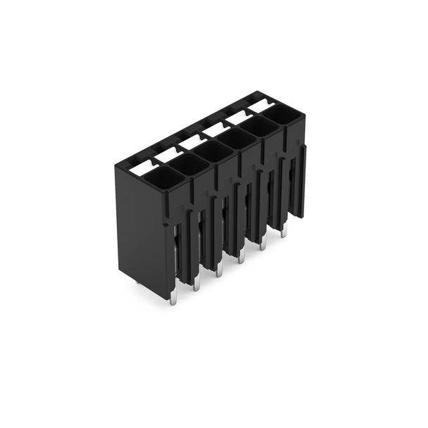 Wago 2086-1106 THR PCB terminal block, push-button 1.5 mm² Pin spacing 3.5 mm 6-pole, black