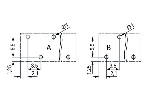 Wago 2086-1122 THR PCB terminal block, push-button 1.5 mm² Pin spacing 3.5 mm 2-pole, black