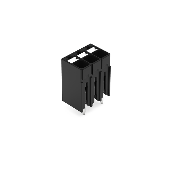 Wago 2086-1123 THR PCB terminal block, push-button 1.5 mm² Pin spacing 3.5 mm 3-pole, black