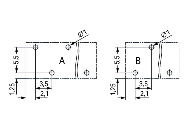 Wago 2086-1124/300-000 THR PCB terminal block, push-button 1.5 mm² Pin spacing 3.5 mm 4-pole, black