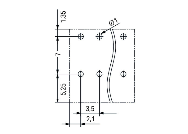 Wago 2086-1203/300-000 THR PCB terminal block, push-button 1.5 mm² Pin spacing 3.5 mm 3-pole, black