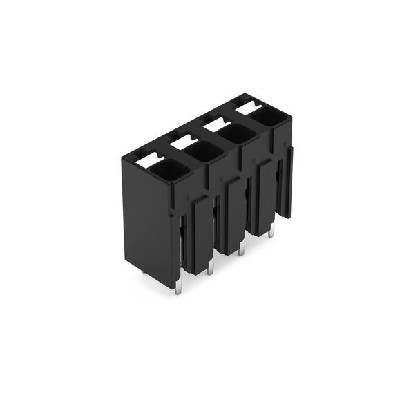 Wago 2086-3104 THR PCB terminal block, push-button 1.5 mm² Pin spacing 5 mm 4-pole, black