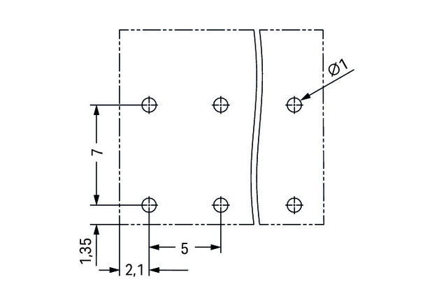 Wago 2086-3206 THR PCB terminal block, push-button 1.5 mm² Pin spacing 5 mm 6-pole, black