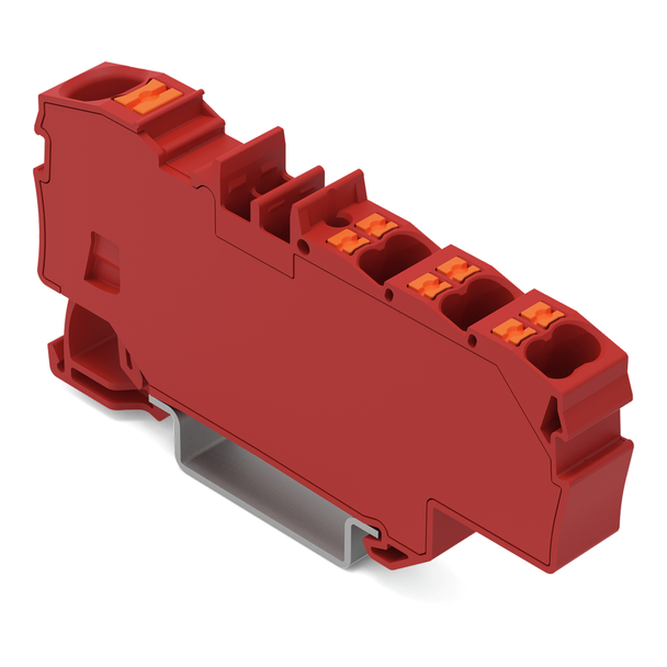 Wago 2206-8033 Distribution terminal block with push-button 1 x 6 mm² / 6 x 1.5 mm²,  red
