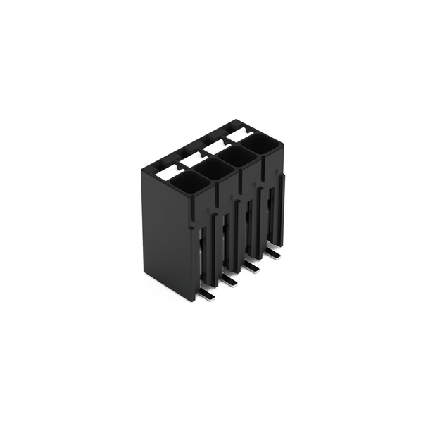 Wago SMD PCB terminal block, push-button 1.5 mm² Pin spacing 3.5 mm 4-pole, black Pack of 270