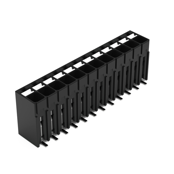 Wago SMD PCB terminal block, push-button 1.5 mm² Pin spacing 3.5 mm 12-pole, black Pack of 270