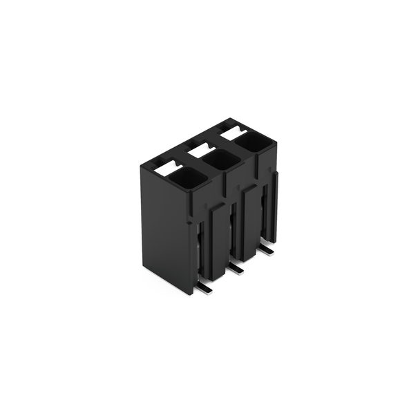 Wago SMD PCB terminal block, push-button 1.5 mm² Pin spacing 5 mm 3-pole, black Pack of 270