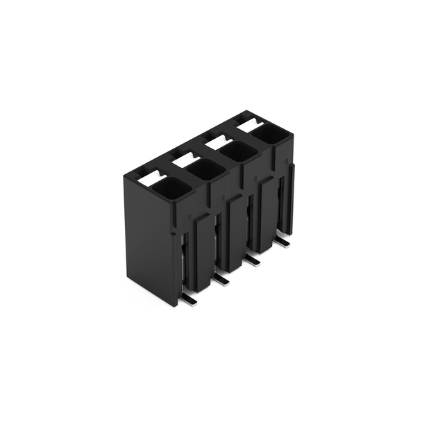 Wago SMD PCB terminal block, push-button 1.5 mm² Pin spacing 5 mm 4-pole, black Pack of 270