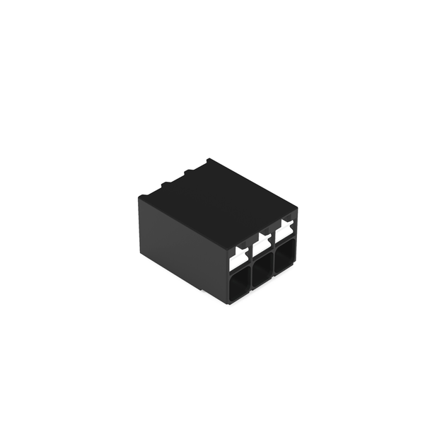 Wago SMD PCB terminal block, push-button 1.5 mm² Pin spacing 3.5 mm 3-pole, black Pack of 515