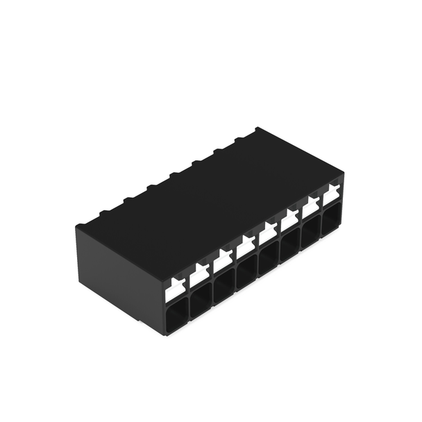 Wago SMD PCB terminal block, push-button 1.5 mm² Pin spacing 3.5 mm 8-pole, black Pack of 515