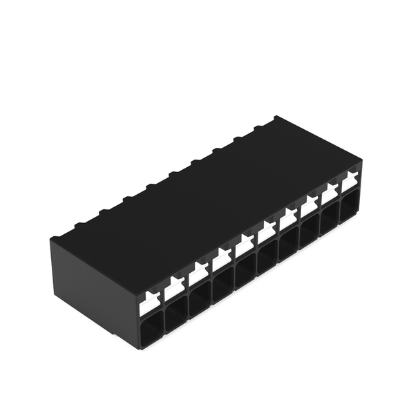 Wago SMD PCB terminal block, push-button 1.5 mm² Pin spacing 3.5 mm 10-pole, black Pack of 515