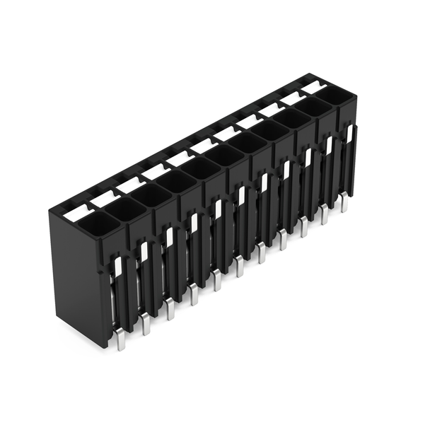 Wago SMD PCB terminal block, push-button 1.5 mm² Pin spacing 3.5 mm 11-pole, black Pack of 515