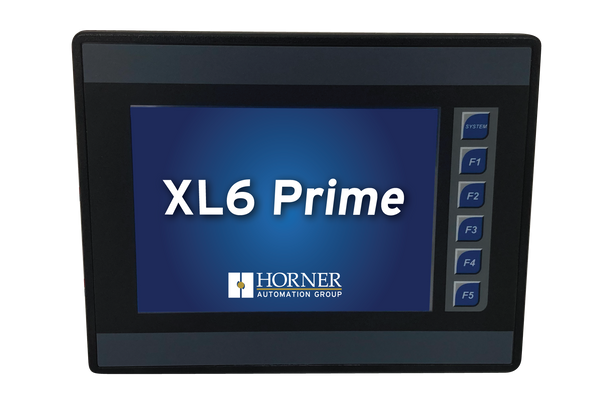 Horner HE-XPL1E6 XL6 Prime Controller 5.7" with Improved Performance, 12 DC In, 12 DC Out, 6 Analog In (mA/V/Tc/mV/RTD), 4 Analog Out