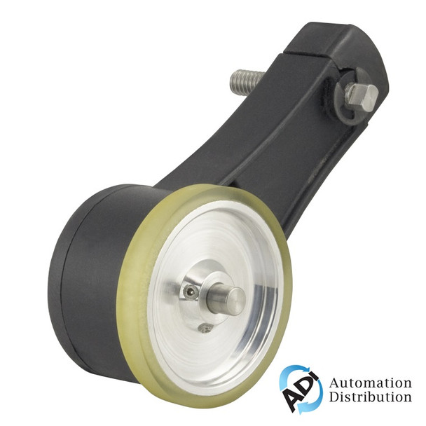 Encoder Products Company Compact encoder, measuring wheel, and spring-loaded torsion arm in one unit