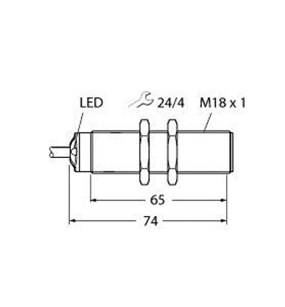 Turck Ru50U-S18-Li8X Ultrasonic Sensor, Diffuse Mode Sensor