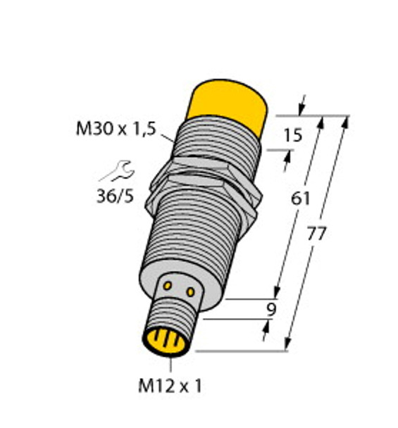 Turck Ni12-M30-Iolu69X2-H1141 Inductive Sensor, With Analog Output and IO-Link Communication