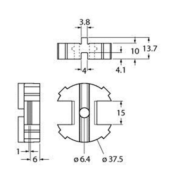 Turck Bts-Dsc26-Ur10 Accessories, Spacer for Actuator (Puck)