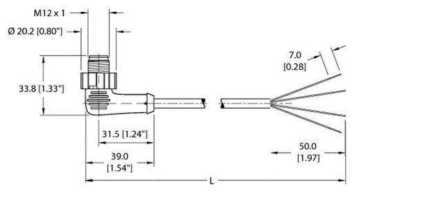 Turck Eswt-A4.400-Gc2K-2 Actuator and Sensor Cable, Connection Cable