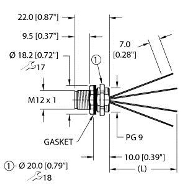 Turck Efsvg-A4.400.2-1 Actuator and Sensor Receptacle, Front Mount