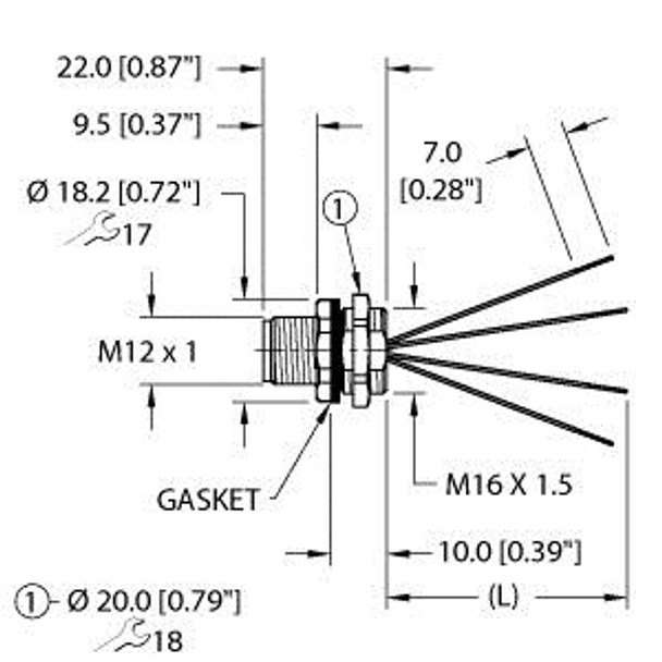 Turck Efsbm-A4.400.2-1 Actuator and Sensor Receptacle, Front Mount