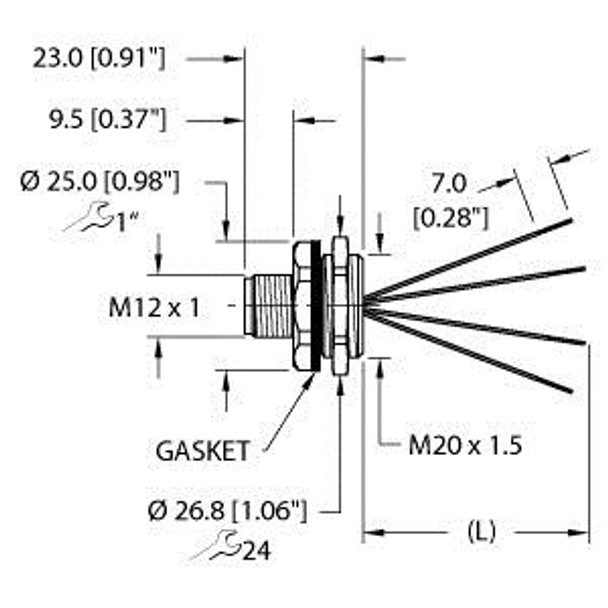 Turck Efsbt-A4.400.2-1 Actuator and Sensor Receptacle, Front Mount