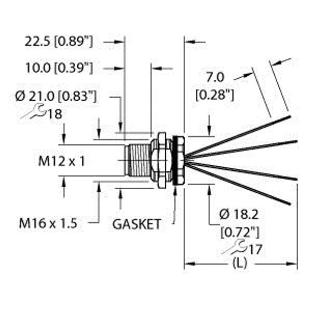 Turck Ersbm-A4.400.2-1 Actuator and Sensor Receptacle, Rear Mount