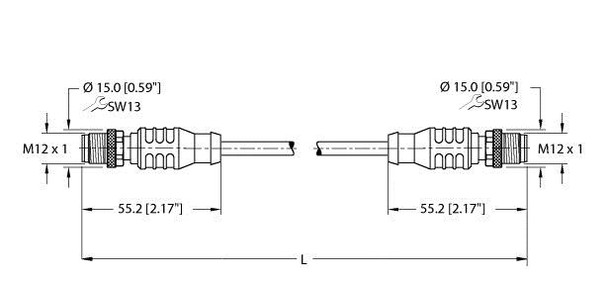 Turck Rssx Rssx 860-9M Fieldbus Cable, Extension Cable