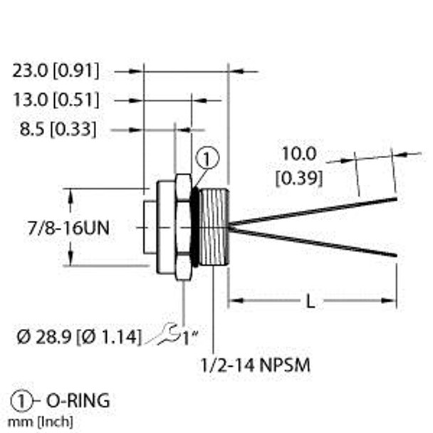 Turck Rkf 28-2M Single-ended Receptacle, Female Receptacle