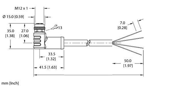 Turck Wkp46Ps-5 Power Cable, Connection Cable