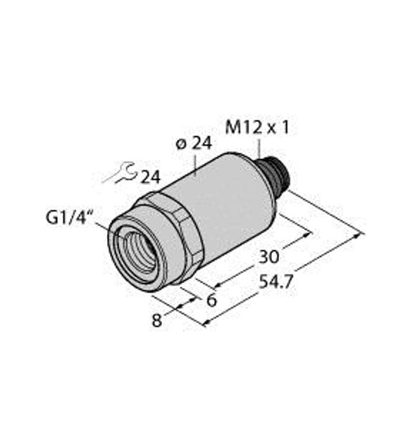 Turck Pt40R-2001-Iol-H1141 Pressure Transmitter, IO-Link with Two Switching Outputs