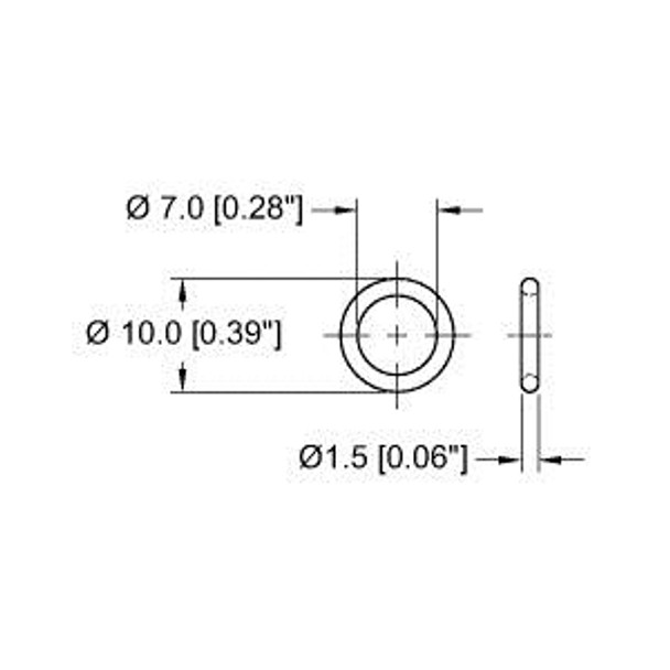 Turck Oring-7X1.5-M12-(10/Bag) Receptacle Hardware, Mounting Seal Gasket