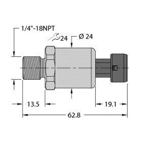 Turck Pt10V-1103-I2-Mp11 Pressure Transmitter, With Current Output (2-Wire)