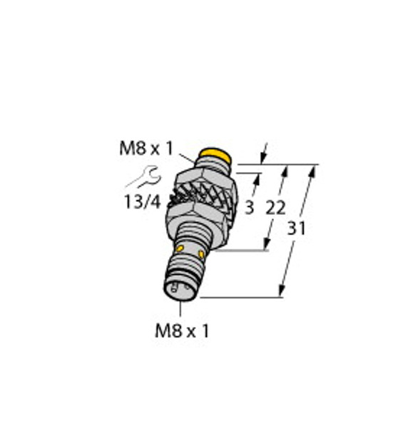 Turck Ni3-Eg08K-Y1-V1130 Inductive Sensor, Standard, KEMA 02 ATEX 1090X