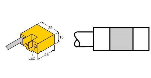 Turck Bim-Akt-Y1X W/Kla1 Magnetic Field Sensor, For Pneumatic Cylinders, KEMA 02 ATEX 1090X