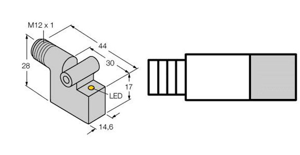 Turck Bim-Ike-Y1X-H1141 W/Kli3 Magnetic Field Sensor, For Pneumatic Cylinders, KEMA 02 ATEX 1090X