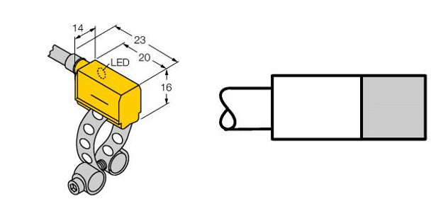 Turck Bim-Pst-Y1X W/Klp80 Magnetic Field Sensor, For Pneumatic Cylinders, KEMA 02 ATEX 1090X