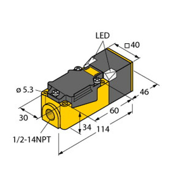 Turck Ni20-Cp40-Fz3X2/S10 Inductive Sensor, Standard