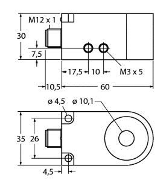 Turck Bi10R-W30-Dap6X-H1141 Inductive Sensor, Ring Sensor, Standard