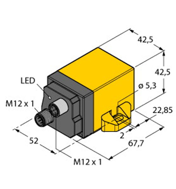 Turck B2N10H-Q42-Cnx2-2H1150 Inclinometer, With CANopen Interface, Standard