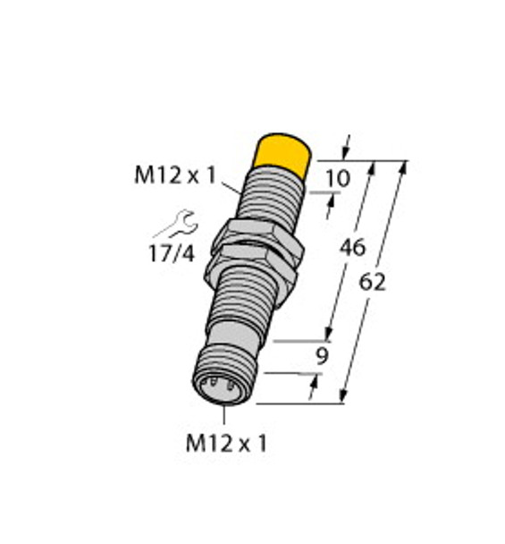 Turck Ni5-M12-Liu-H1141 Inductive Sensor, With Analog Output, Standard