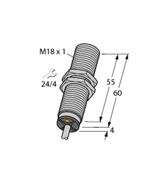 Turck Bi8-M18-Liu Inductive Sensor, With Analog Output, Standard