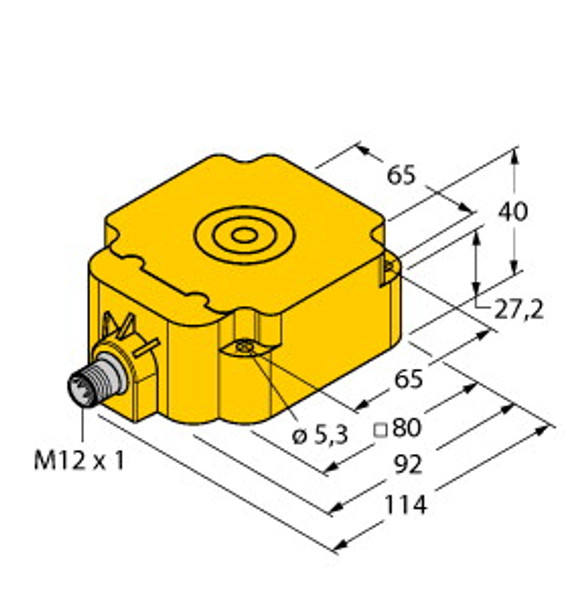 Turck Ni50-Q80-Liu-H1141 Inductive Sensor, With Analog Output, Standard