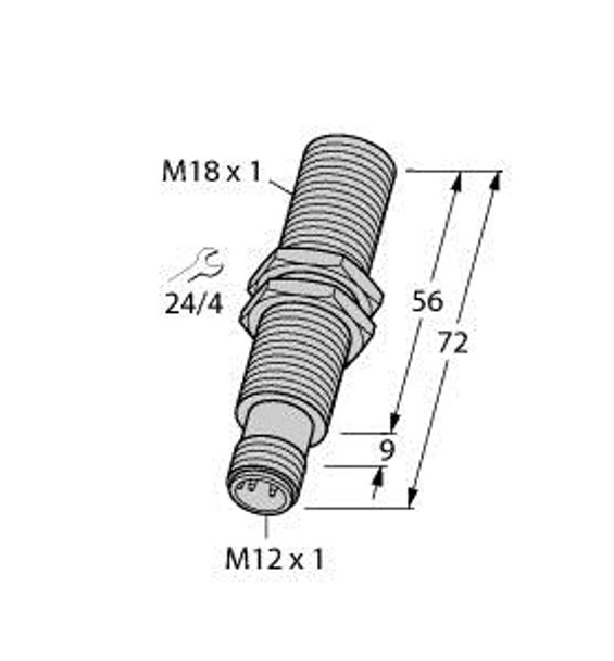 Turck Bi8-M18E-Liu-H1141 Inductive Sensor, With Analog Output, Standard