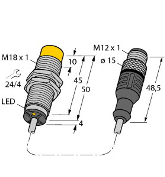Turck Ni8-M18-Vp4X-0.2-Rs4.4T Inductive sensor